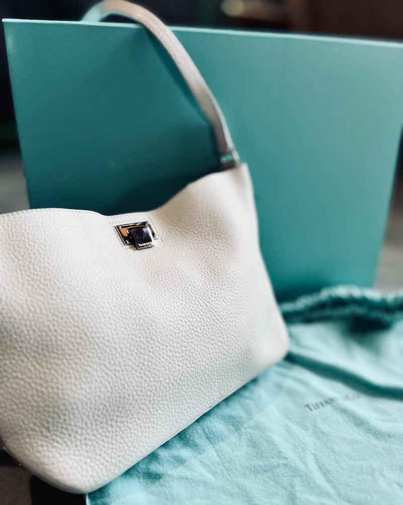 Tiffany & Co. White Leather Crossbody Handbag only