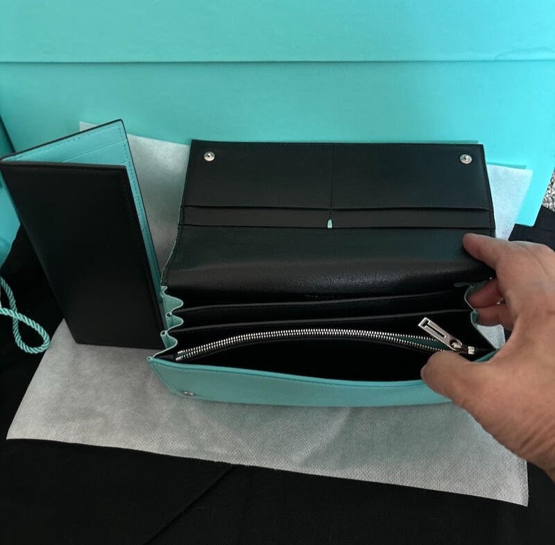 Tiffany & Co. Leather Continental Wallet with Pouch