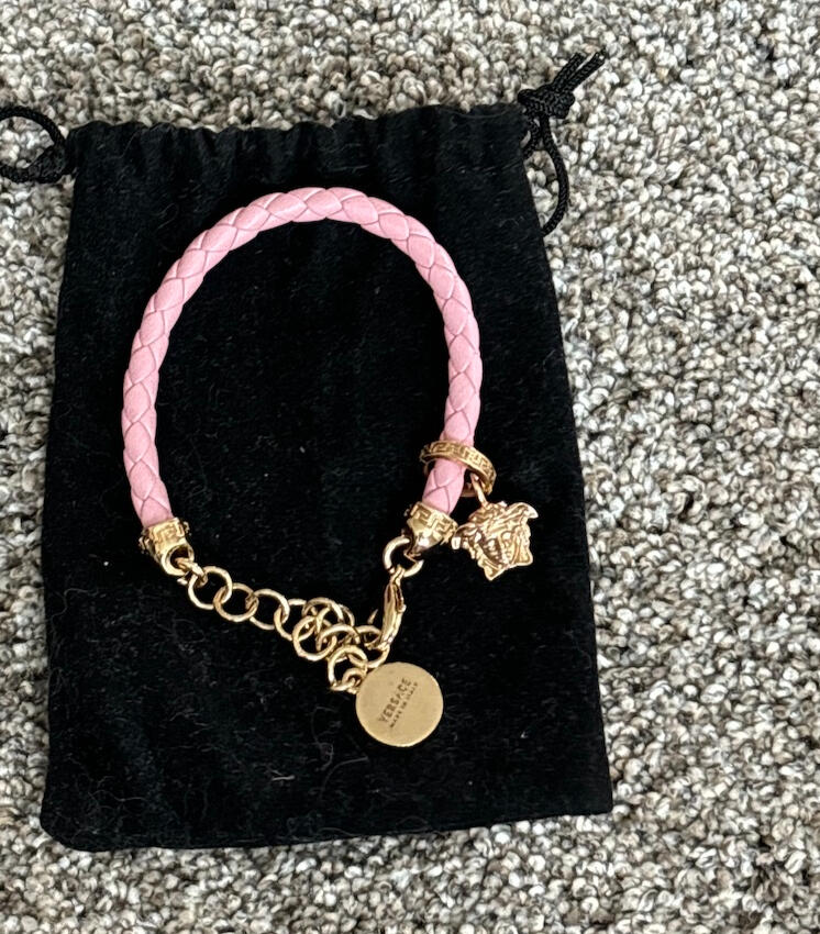 Versace Leather Charm Bracelet