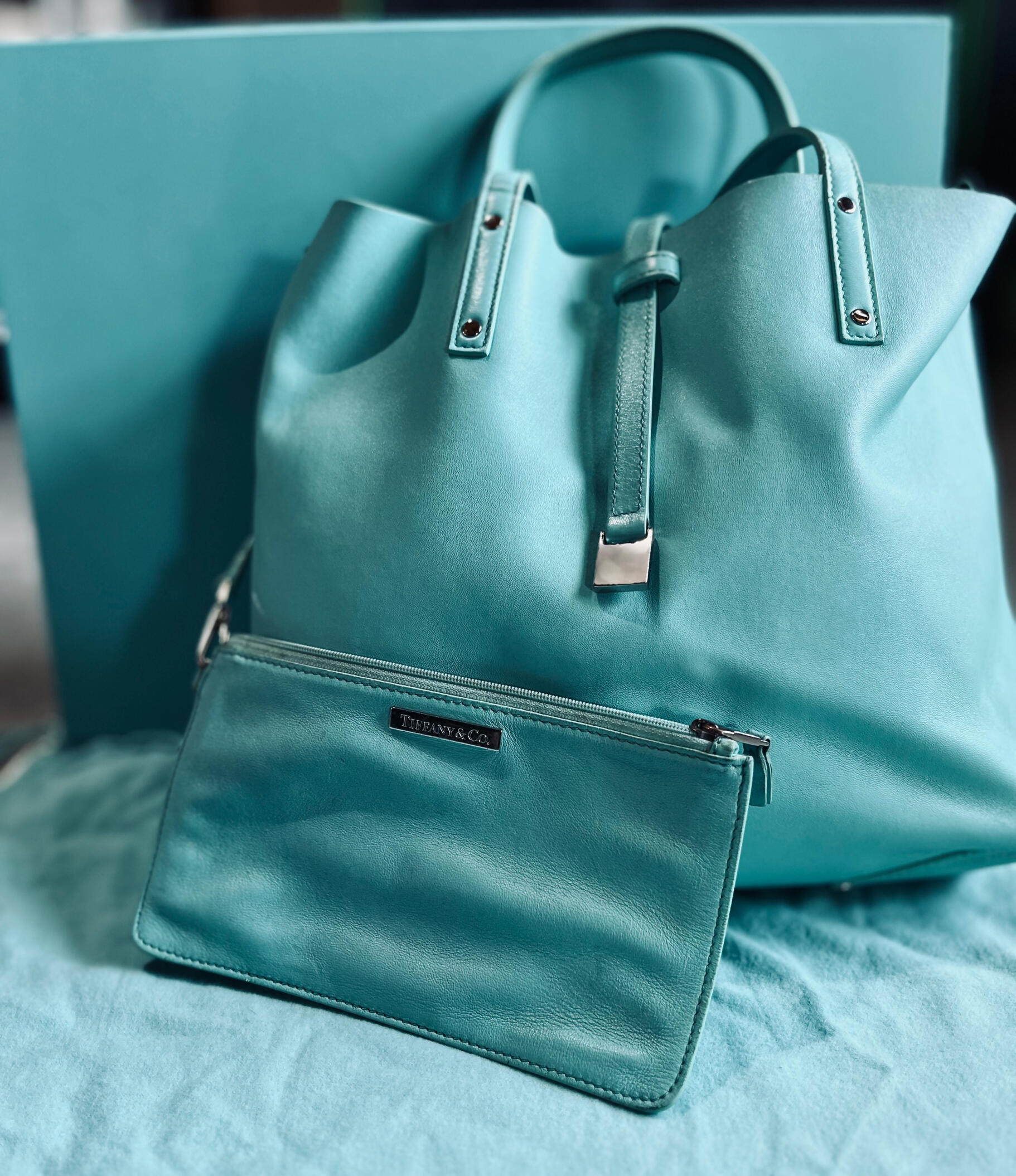 Tiffany & Co. Reversible Tote Bag with detachable pouch