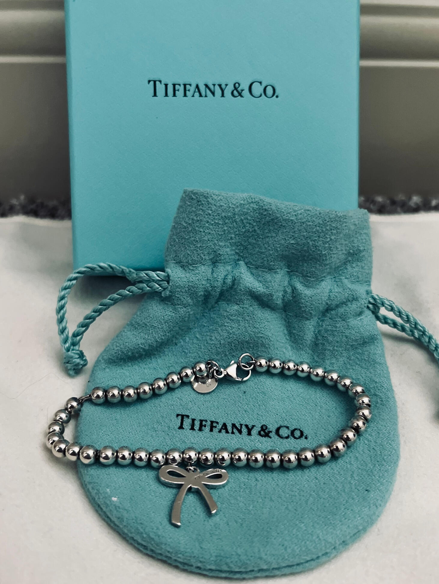 Tiffanys Mini Bow Bead Bracelet