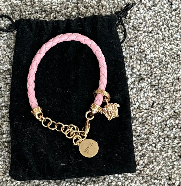Versace Leather Charm Bracelet